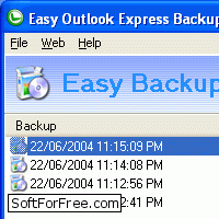 Скачать программа Easy Backup for Outlook Express бесплатно